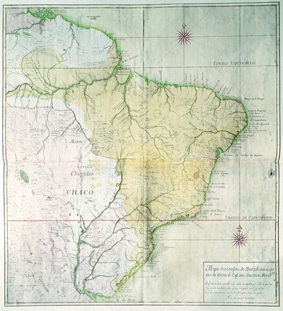 Mappa del Brasile, 1749 da Portuguese School